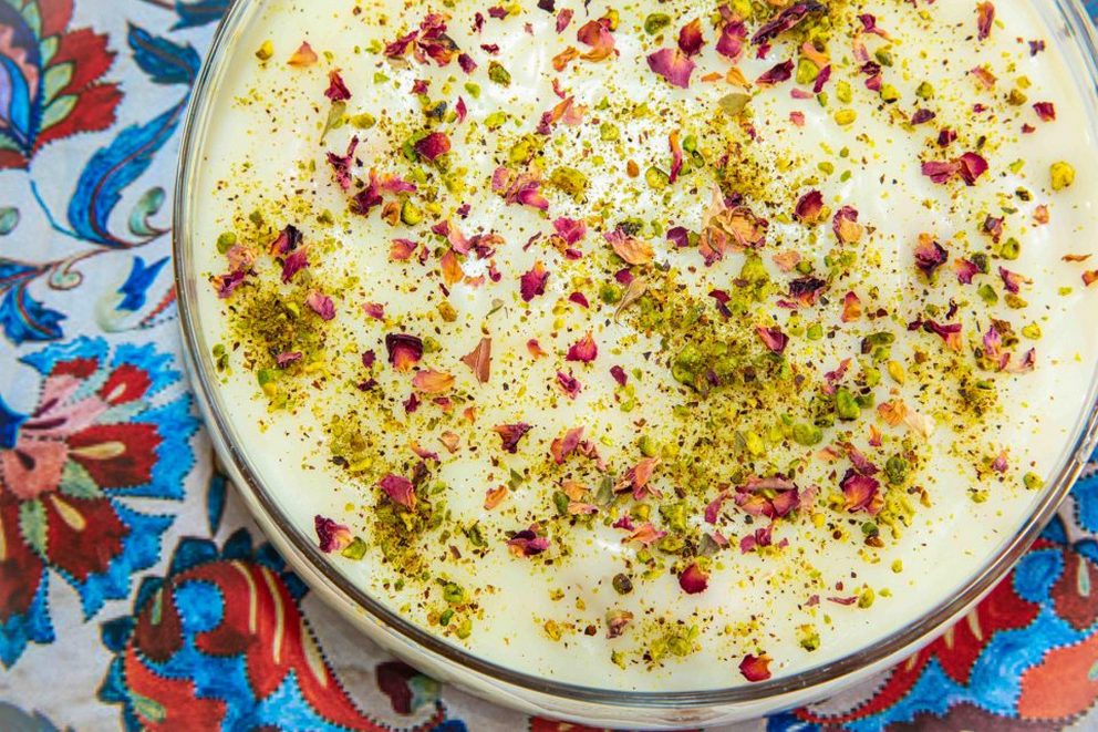 Arabian Milk Pudding (Mhalabiyeh) Rouba Shahin Middle Eastern Cooking