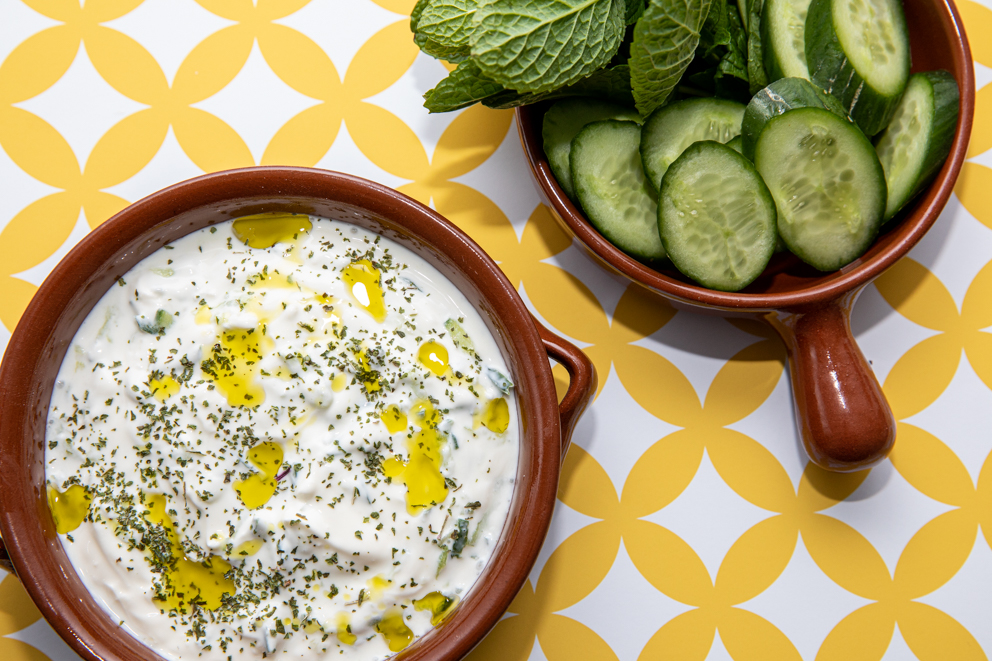 tzatziki served in a bowl