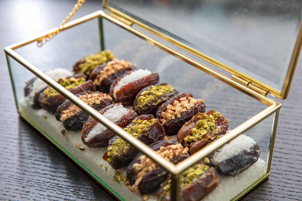 15 Amazing Edible Gifts For Everyone On Your Christmas List - coconut and nuts stuffed dates